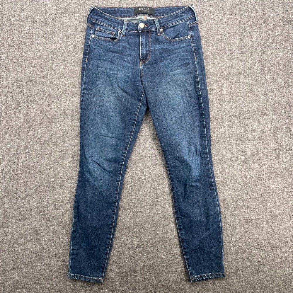 DSTLD Womens High Waisted Skinny Jeans Dark Wash Blue Size 27  Denim Pants